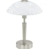 Eglo Tischleuchte Solo mit Touch Nickel-Dekor