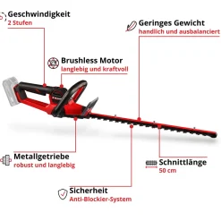 Einhell Akku-Heckenschere GP-CH 18/50 Li BL-Solo