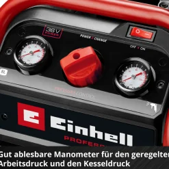 Einhell Professional Akku-Kompressor SILENZZO 36/210