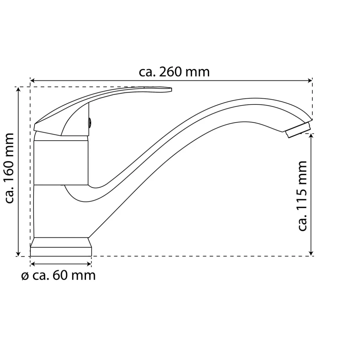 Eisl Spültischarmatur „Rimini“ chrom 360° schwenkbar