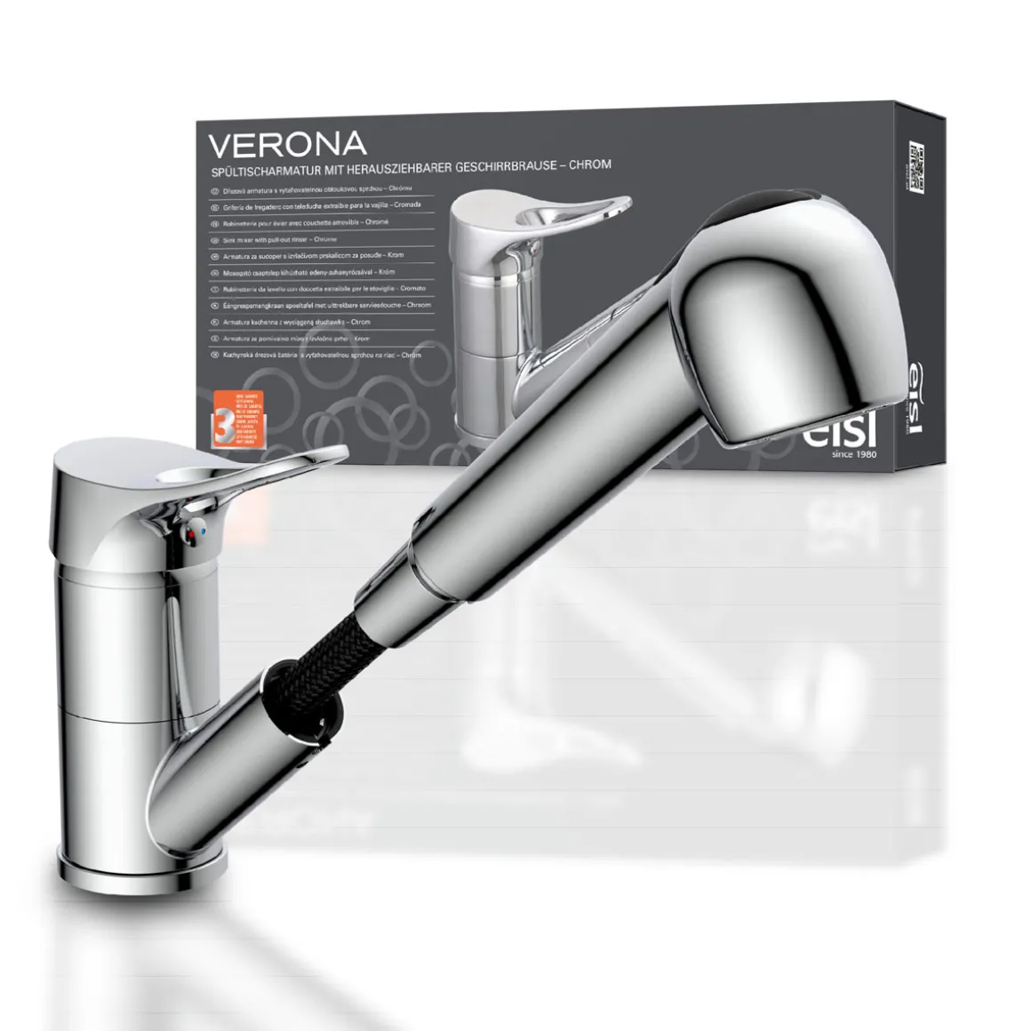 Eisl Spültischarmatur „Verona“ chrom mit Geschirrbrause