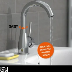 Eisl Waschtischarmatur „Futura“ Niederdruck chrom Cold-Start-Funktion