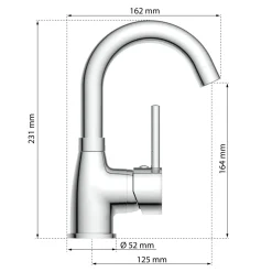 Eisl Waschtischarmatur „Futura“ chrom mit Cold-Start-Funktion