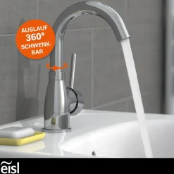 Eisl Waschtischarmatur „Futura“ chrom mit Cold-Start-Funktion