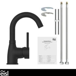 Eisl Waschtischarmatur „Futura“ schwarz mit Cold-Start-Funktion