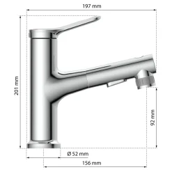 Eisl Waschtischarmatur „Variabel“ chrom