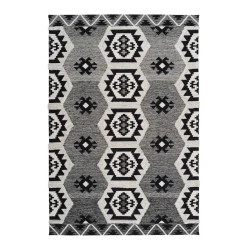 Ethno-Teppich Ethnie 300 grau