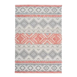 Ethno-Teppich „Ethnie 200“, grau/apricot