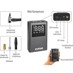 EUFAB Kleinkompressor aufladbar
