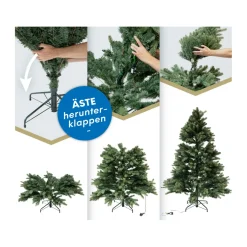 Evergreen Künstlicher Weihnachtsbaum Roswell Kiefer inkl. LEDs 122x210cm Grün