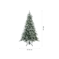 Evergreen Künstlicher Weihnachtsbaum Frost Fichte 116x180cm Grün Weiß