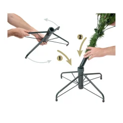 Evergreen Künstlicher Weihnachtsbaum Frost Fichte 116x180cm Grün Weiß