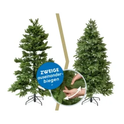 Evergreen Künstlicher Weihnachtsbaum Cedar Frost Kiefer 114x210cm Grün Weiß