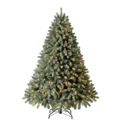 Evergreen Künstlicher Weihnachtsbaum Vermont Fichte inkl. LEDs 129x180cm Grün