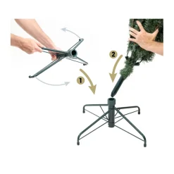 Evergreen Künstlicher Weihnachtsbaum Vermont Fichte inkl. LEDs 129x180cm Grün