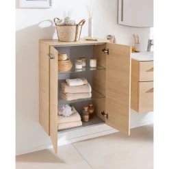 Fackelmann Doppel-Midischrank B.Style 602 x 826 x 320 mm Sandeiche