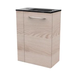 Fackelmann Gäste-WC Glasbecken SBC 450 x 97 x 250 mm Grau links wie rechts verwendbar