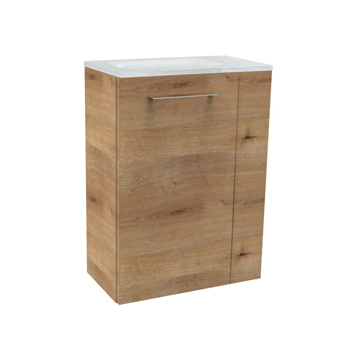 Fackelmann Gäste-WC Glasbecken SBC 450 x 97 x 250 mm Weiß links wie rechts verwendbar