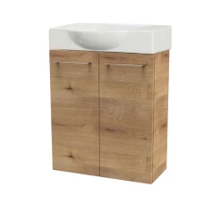 Fackelmann Gäste-WC Keramikbecken SBC 545 x 145 x 317 mm Weiß Hahnloch links