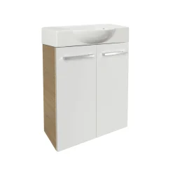 Fackelmann Gäste-WC Keramikbecken SBC 545 x 145 x 317 mm Weiß Hahnloch rechts