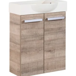 Fackelmann Gäste-WC Keramikbecken SBC 545 x 145 x 317 mm Weiß Hahnloch rechts