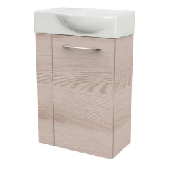 Fackelmann Gäste-WC Keramikbecken SBC 455 x 145 x 320 mm Weiß Hahnloch links