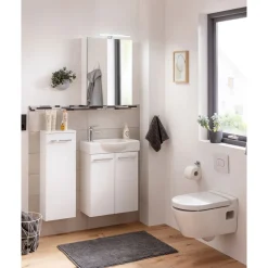 Fackelmann Gäste-WC Midischrank slim SBC 302 x 826 x 170 mm Weiß