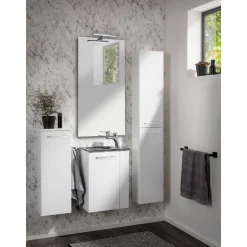 Fackelmann Gäste-WC Midischrank slim SBC 302 x 826 x 170 mm Weiß