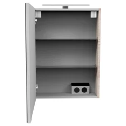 Fackelmann Gäste-WC Spiegelschrank links SBC 500 x 680 x 153 mm Alaska-Esche