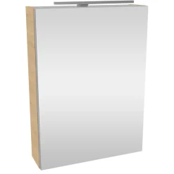 Fackelmann Gäste-WC Spiegelschrank rechts SBC 500 x 680 x 153 mm Sandeiche