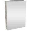 Fackelmann Gäste-WC Spiegelschrank rechts SBC 500 x 680 x 153 mm GrauEiche