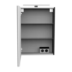 Fackelmann Gäste-WC Spiegelschrank links SBC 500 x 680 x 153 mm anthrazit