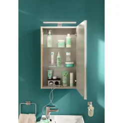 Fackelmann Gäste-WC Spiegelschrank rechts SBC 400 x 680 x 153 mm Alaska-Esche