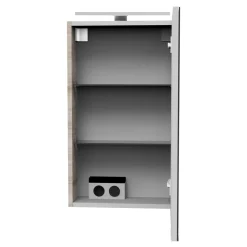 Fackelmann Gäste-WC Spiegelschrank rechts SBC 400 x 680 x 153 mm GrauEiche