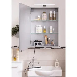 Fackelmann Gäste-WC Spiegelschrank links SBC 500 x 680 x 153 mm Weiß