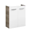 Fackelmann Gäste-WC Waschtischunterschrank SBC 520 x 600 x 243 mm Steinesche/Weiß