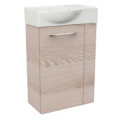 Fackelmann Gäste-WC Waschtischunterschrank links SBC 440 x 600 x 243 mm Alaska-Esche