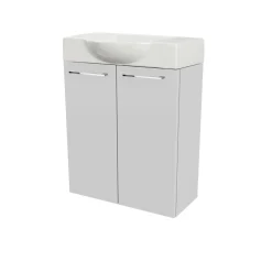 Fackelmann Gäste-WC Waschtischunterschrank SBC 520 x 600 x 243 mm Weiß