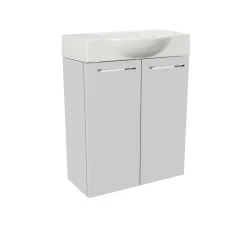 Fackelmann Gäste-WC Waschtischunterschrank SBC 520 x 600 x 243 mm Weiß