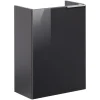 Fackelmann Gäste-WC Waschtischunterschrank links SBC 440 x 600 x 243 mm anthrazit/lackiertes Glas Anthrazit