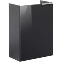 Fackelmann Gäste-WC Waschtischunterschrank links SBC 440 x 600 x 243 mm anthrazit/lackiertes Glas Anthrazit