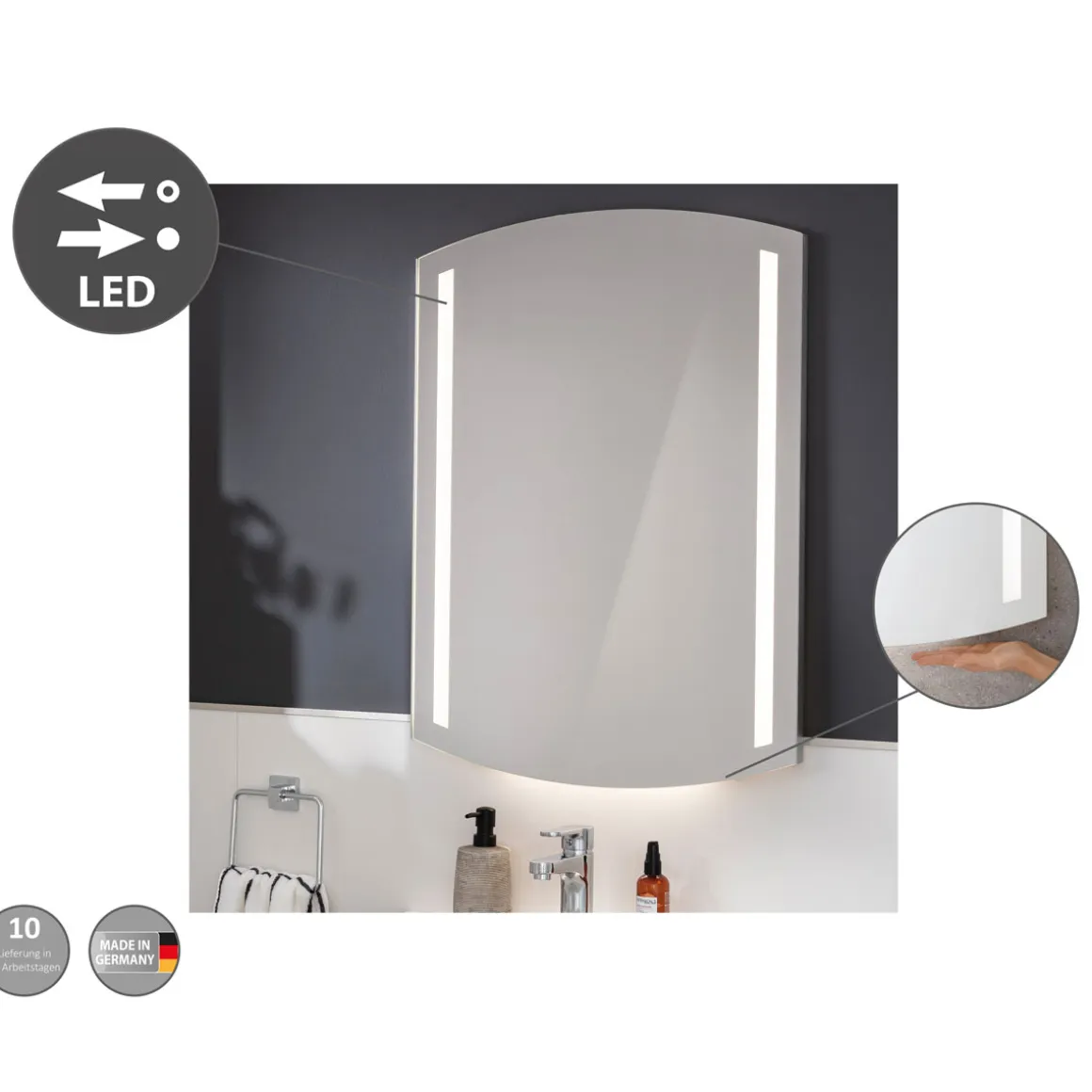 Fackelmann Spiegelelement B.Style 805 x 800 x 20 mm LED