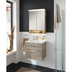 Fackelmann Spiegelschrank B.Style 600 x 812 x 153 mm Nature Oak LED