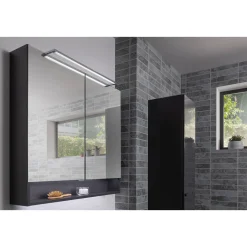 Fackelmann Spiegelschrank LUNA 800 x 793 x 153 mm anthrazit