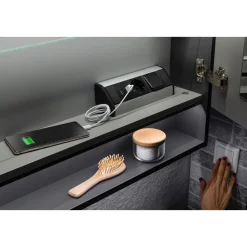 Fackelmann Spiegelschrank LUNA 800 x 793 x 153 mm anthrazit