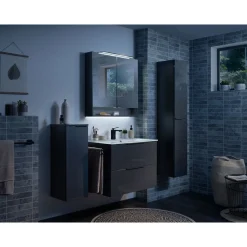 Fackelmann Spiegelschrank LUNA 800 x 793 x 153 mm anthrazit