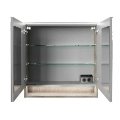 Fackelmann Spiegelschrank B.Style 800 x 812 x 153 mm Nature Oak LED