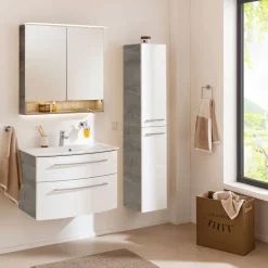 Fackelmann Spiegelschrank B.Style 800 x 812 x 153 mm Nature Oak LED