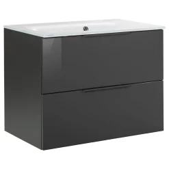 Fackelmann Waschtischunterschrank LUNA 800 x 602 x 488 mm anthrazit