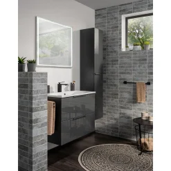 Fackelmann Waschtischunterschrank LUNA 800 x 602 x 488 mm anthrazit